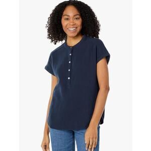 Faherty Top Dream Cotton Gauze Desmond Womens S cozycore casual normcore *Read*